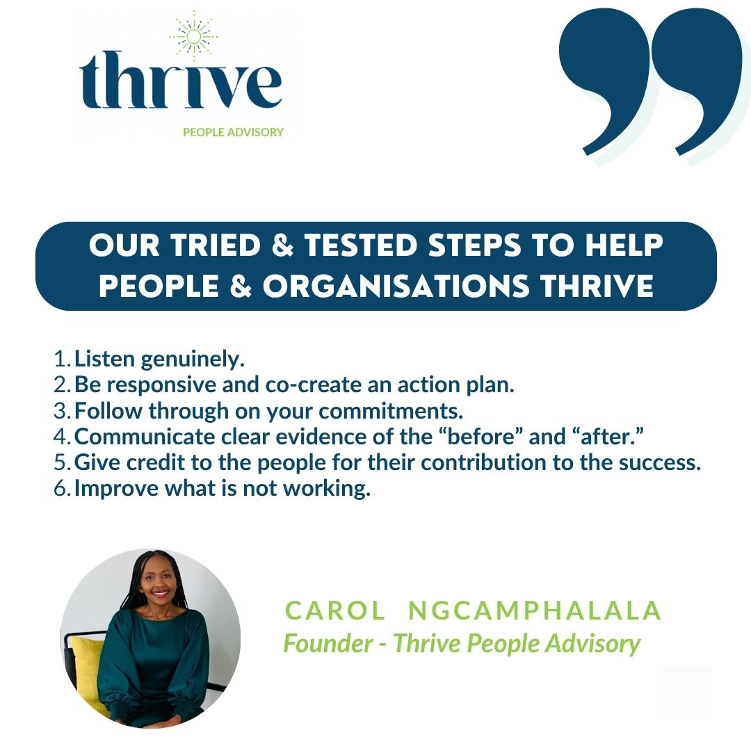 Tried & tested steps to help people & organisations thrive
